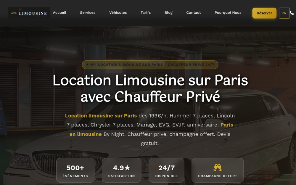 MyLimousine Paris — Transport VTC & limousine de luxe