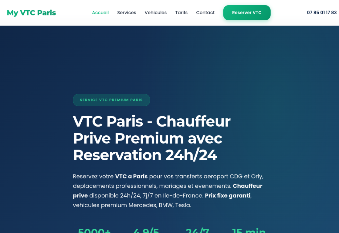 MyVTC — VTC / chauffeur prive