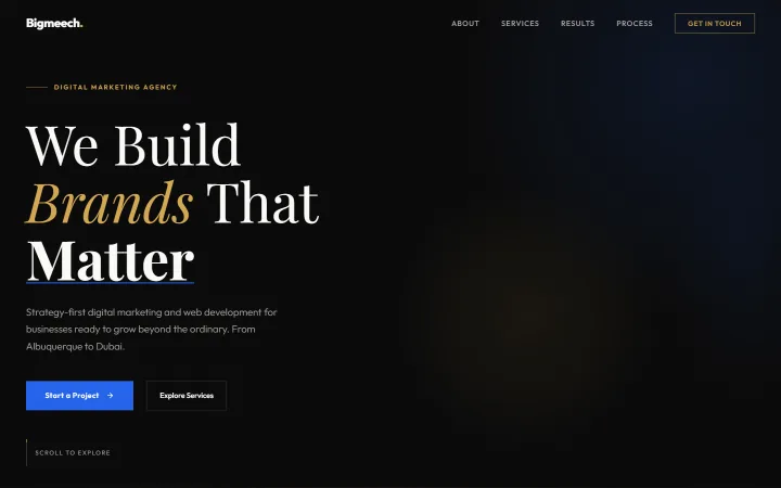 Site de Bigmeech Agency — Agence, réalisé par Tourak Digital