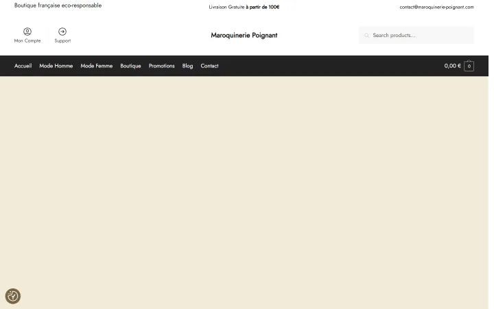 Site de Maroquinerie Poignant — E-commerce, réalisé par Tourak Digital