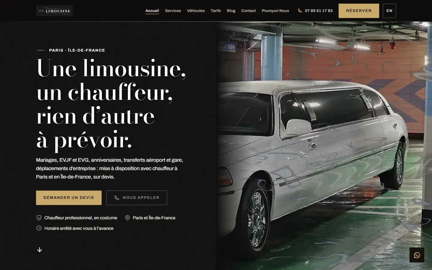 MyLimousine Paris — Transport VTC & limousine de luxe