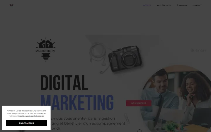 Site de Samcro Digital — Agence, réalisé par Tourak Digital