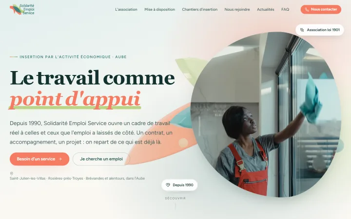 Creation de site service a la personne dans l Aube par Tourak Digital - Solidarite Emploi Service